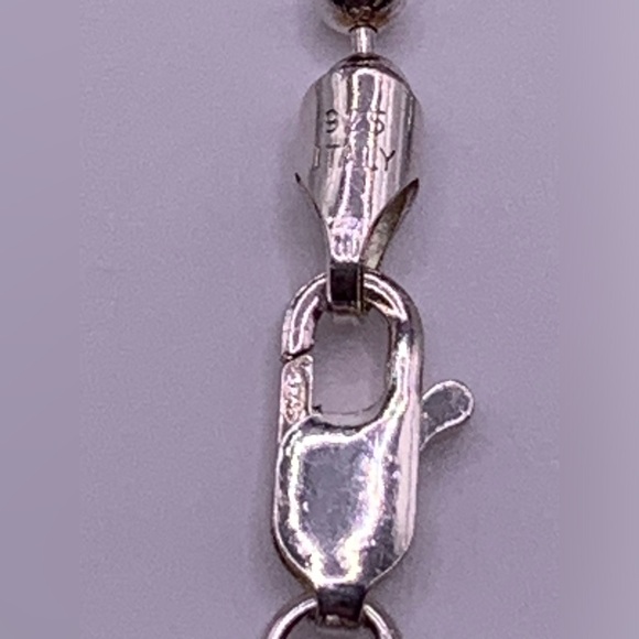 Silpada VERY RARE VHTF Sterling 3MM Bead Ball Necklace - 30” long -Made in Italy - Picture 6 of 11